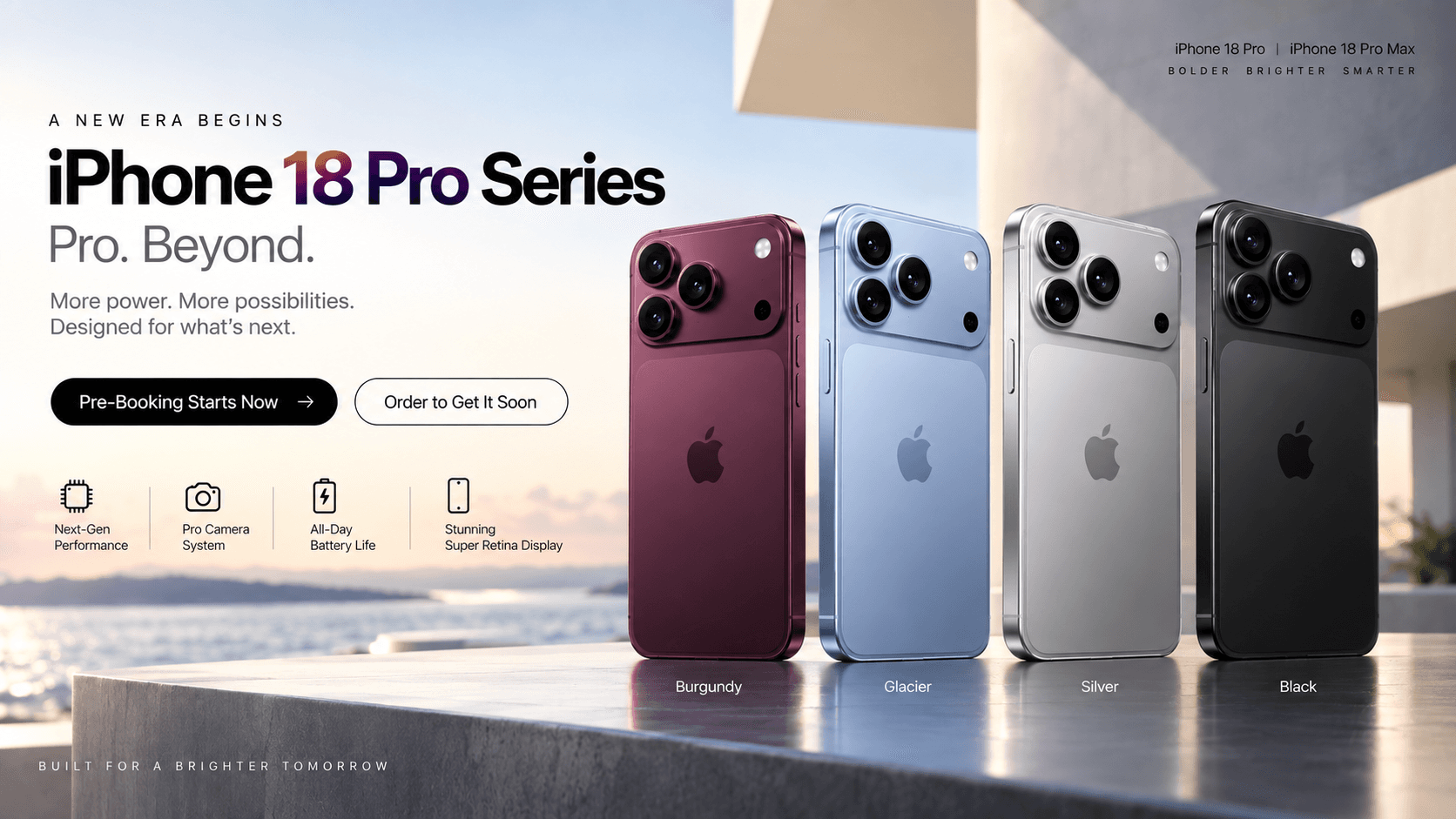 iPhone 18 Pro Series — Pre-booking starts now